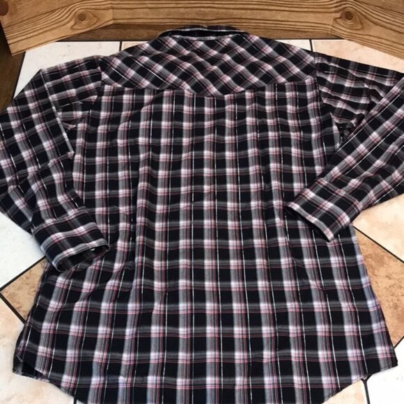 Ely cattleman western pearl snap button down shirt size medium - Picture 8 of 9